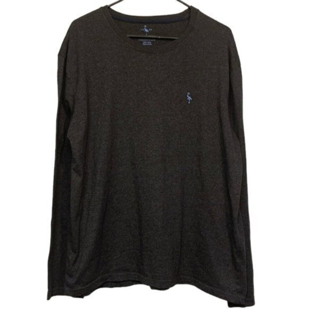 Men's Tailorbyrd Charcoal Gray Crewneck Pullover Long Sleeve Shirt Size XL EUC